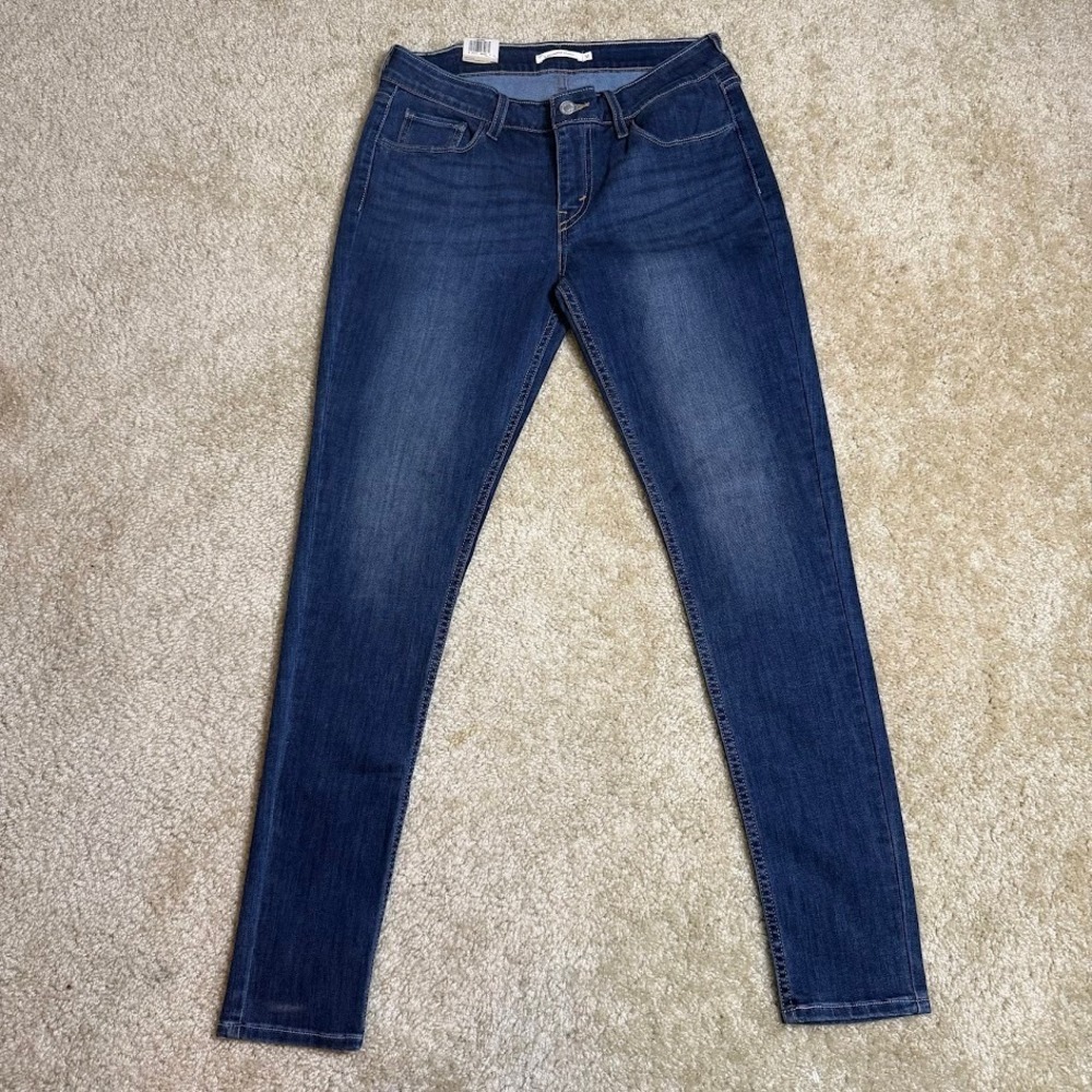Levi's 535 Super Skinny Jeans Womens 31x30 Dark Wash Mid Rise Stretch NWT